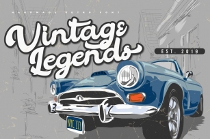 Vintage Legends | Handwritten Retro Font Font Download