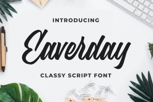 Eaverday - Classy Script Font Font Download