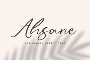 Ahsane - The Beauty Script Font Font Download