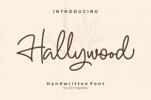 Hallywood - Handwritten Script Font Font Download