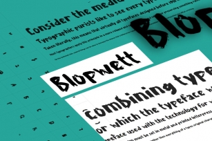 Blopwett, new natural wet font Font Download