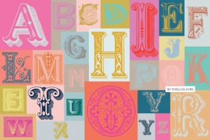 Antique Ornaments Alphabet Font Font Download