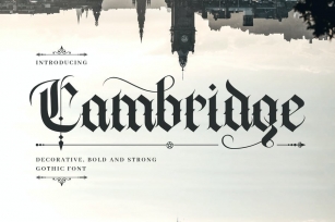 Cambridge - Bold Decorative Gothic Font Font Download