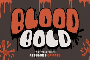 Blood Bold - Fun Halloween Two Fonts Font Download