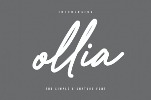 Ollia - Simple Signature Font Font Download