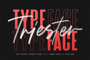 Triester SVG Brush Font Free Sans Font Download
