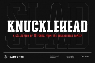 Knucklehead Slab | Sport Font Font Download