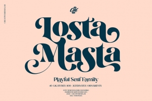 Losta Masta Font - Groovy Retro Serif Family Font Download