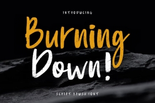 Burning Down Brush Font Download