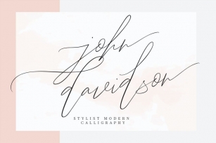 John Davidson Beautiful Modern Calligraphy Font Font Download