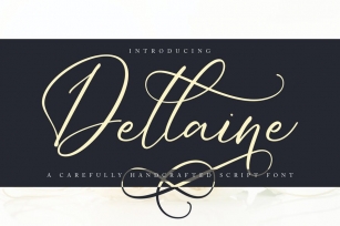 Dellaine | A Carefully Handcrafted Script Font Font Download