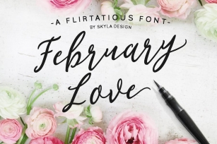 Flirty feminine font, February Love Font Download