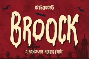 Broock - Handmade Horror Font Font Download