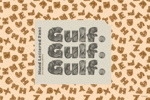 Gulf. Hand Lettered Font and seamless patterns Font Download