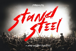 Stand Steel - Hand Written Typeface Font Download