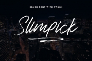 Slimpick - Brush Font with Swash Font Download