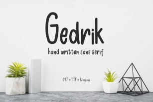 Gedrik - Handwritten Sans Serif Font Download