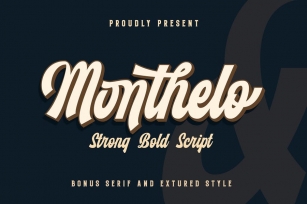Monthelo - Vintage Script Font Font Download