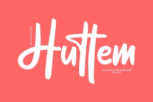 Huttem | Unique Modern Script Font Font Download