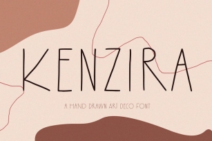 Kenzira - A Hand Drawn Art Deco Font Font Download