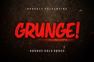 Grunge! Bold Brush Typeface Font Download
