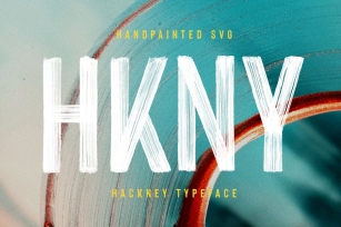 Hackney Hand-painted SVG Font Font Download