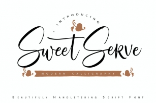 SweetServe | Modern Calligraphy Script Font Font Download