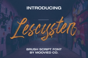 Lescyster Script Brush Font Download