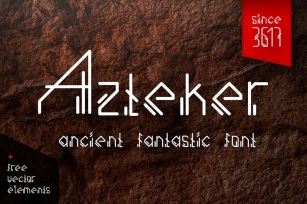 Azteker - ancient fantastic font Font Download