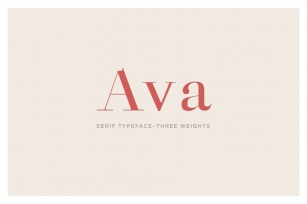 Ava - A Classy Serif Typeface Font Download
