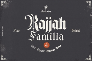 Rajjah Familia - Blackletter Font Family Font Download