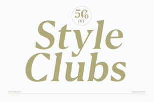 Style Clubs Serif Font Download