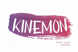 Kinemon Brush Font + Swash Font Download