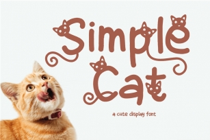 Simple Cat - Cute Display Font Font Download