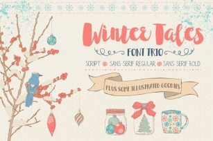 Winter Tales Font Trio + extras Font Download