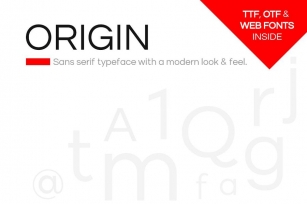 ORIGIN - Modern Sans-Serif Typeface + Web Fonts Font Download