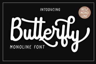 Butterfly Monoline Font Font Download