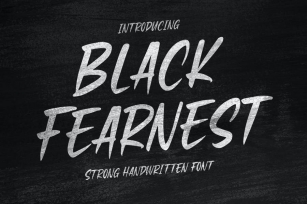 Black Fearnest - Strong Handwritten Font Font Download