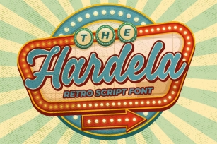 Hardela - Retro Script Font Font Download