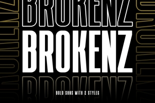 BROKENZ - BOLD SANS 4 FONT Font Download