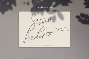 Steven Anderson - Handwriting Font Font Download