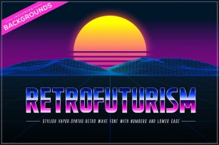 Retrofuturism OTF Vaporwave Font + Backgrounds Font Download