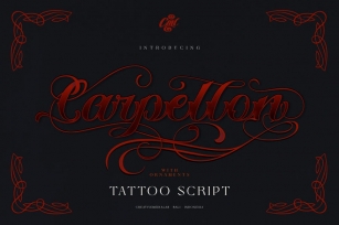 Carpellon Tattoo Script with Ornament Font Download