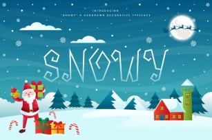 Snowy - Decorative Christmas Font Font Download