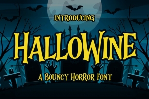 Hallowine - a Bouncy Horor Font Font Download