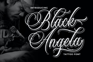 Black Angela - Tattoo Font Font Download