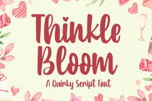 Thinkle Bloom - a Quirky Font Font Download