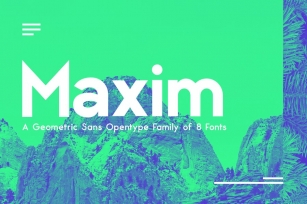 Maximus Sans - A Geometric Sans family of 8 Fonts Font Download
