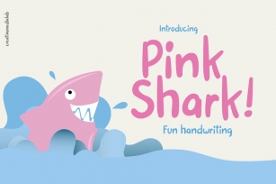 Pink Shark - Fun handwritten Font Download