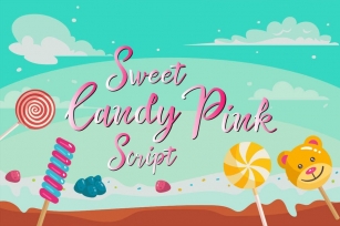 Sweet Candy Pink Beautiful Script Font Download
